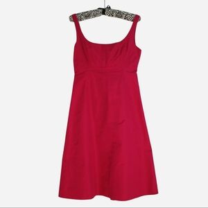 J. Crew 100% silk 90s Style Sleeveless Red Dress Size 2 Petite